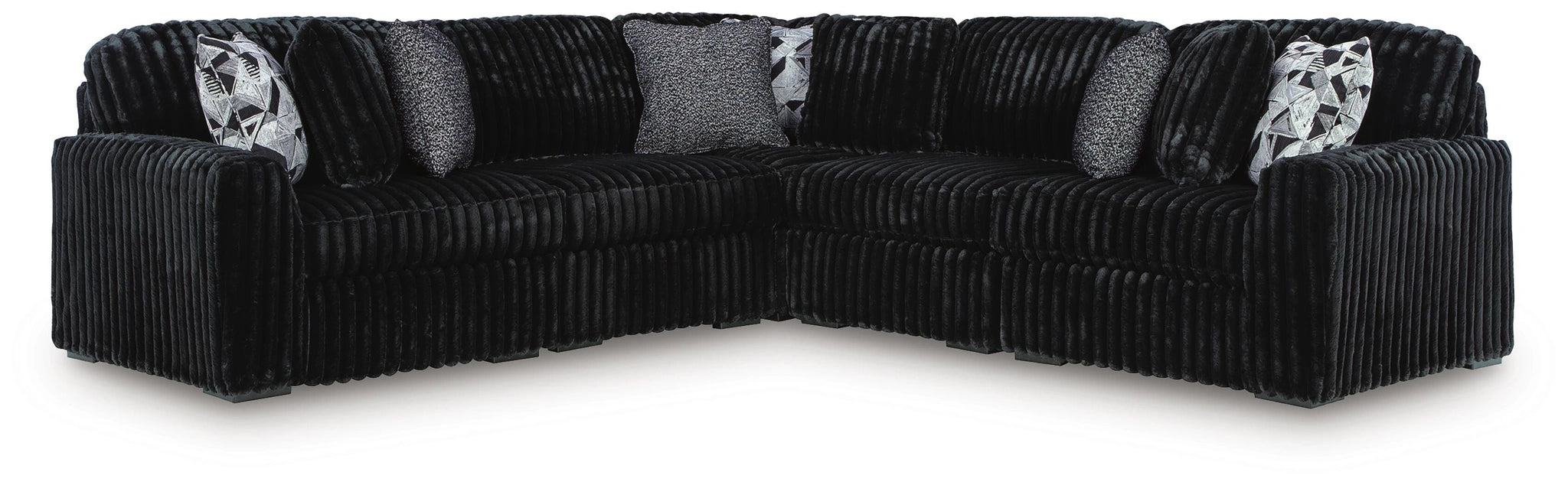 Midnight-Madness Sectional - Onyx