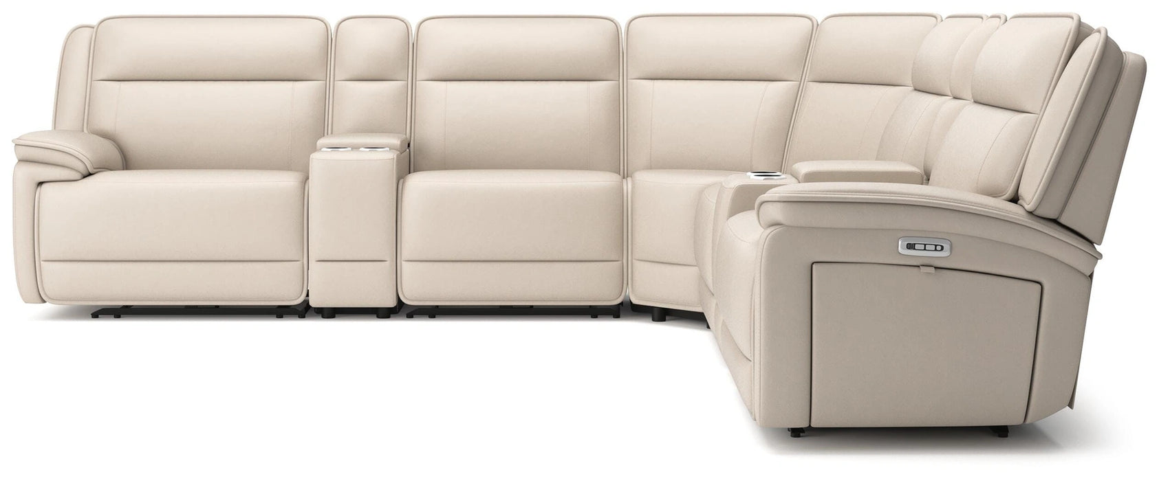 Double Deal Reclining Sectional with 2 Consoles
