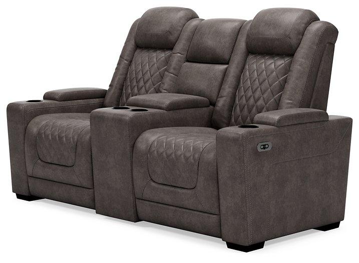 HyllMont Power Reclining Loveseat with Console